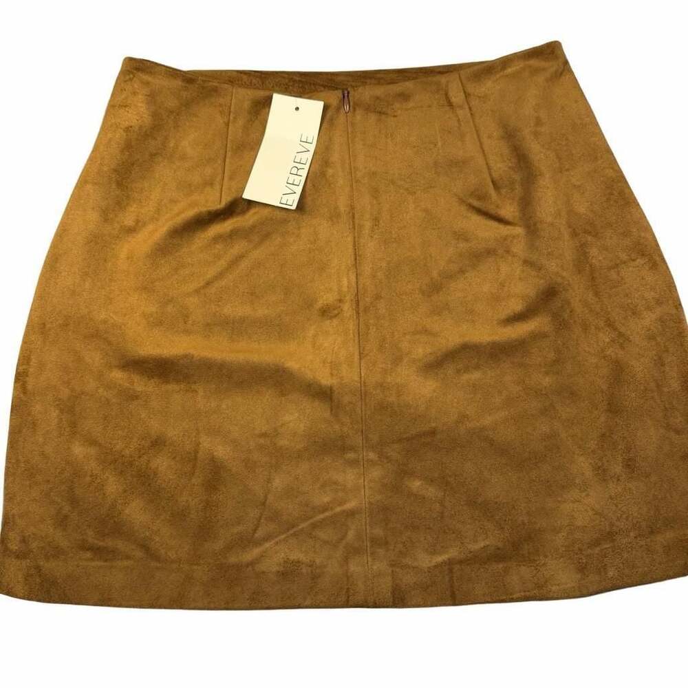 Z Supply Suede-Look Mini Skirt in Camel